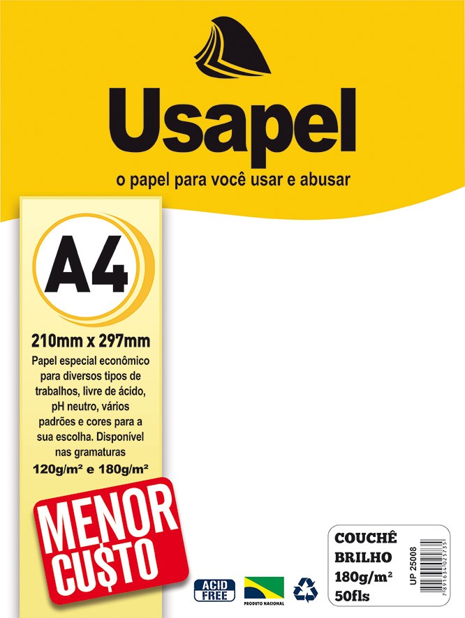 Usapel Couch� /A4 180g/m�/ 50fls /Branco UP25008
