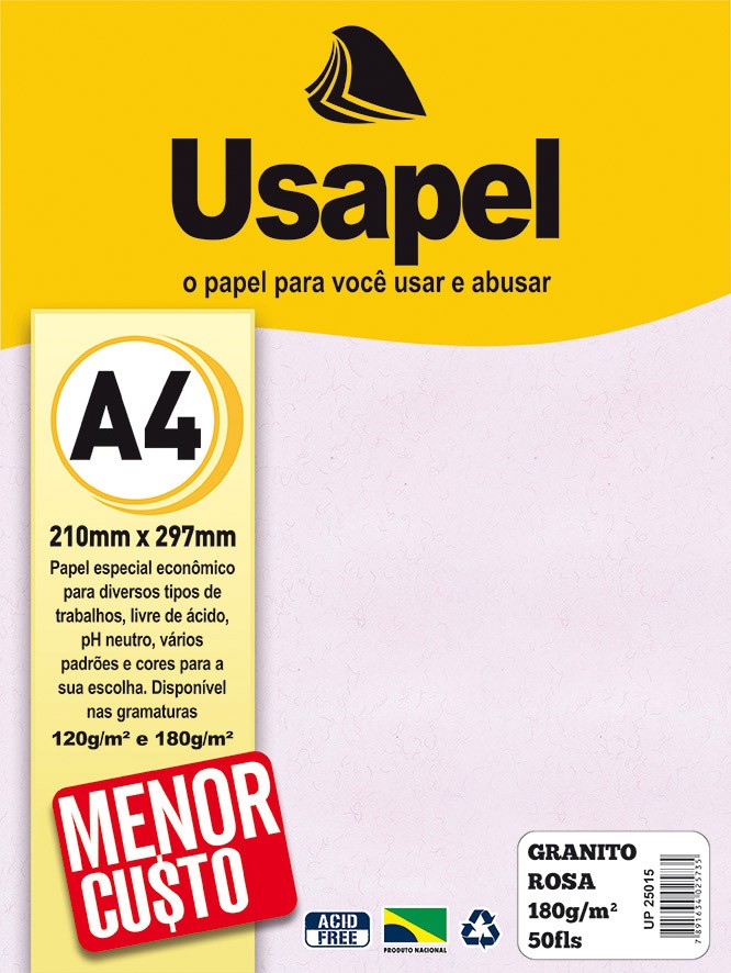 Usapel Granitto /A4 180g/m� 50fls /Rosa UP25015